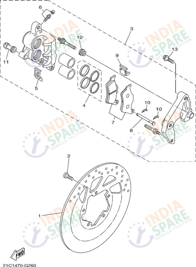 FRONT BRAKE CALIPER